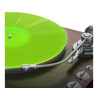 PRO SPIN Green Glow Acrylic Turntable Mat - Platter Slipmat for 12" Vinyl Vintage Record Player - Antistatic Cover, Reduces Noise & Sounds from Static & Dust - Tighter Bass Quality, Record Player Mat