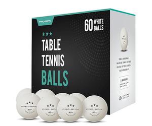 PRO-SPIN Ping Pong Balls - White 3-Star 40+ Table Tennis Balls | High-Performance ABS Training Balls | Ultimate Durability for Indoor & Outdoor Table Tennis (Pack of 60)