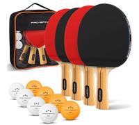 PRO-SPIN Table Tennis Bats - High-Performance Set with Premium Table Tennis Rackets, 3-Star Balls, Compact Storage Case | Professional Quality Ping Pong Paddle
