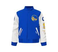 Pro Standard Big Boys NBA Golden State Warriors Classic Chenille Varsity Jacket Royal Blue/White L