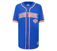 Pro Standard Big Boys NBA New York Knicks Mesh Button Down Mesh Top Royal Blue/Orange M