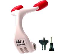 Pro Standard Grill Mount 4.0 - Heat Moldable Bite Mount - Compatible with GoPro, DJI, Garmin and All Action Cameras (White/Red)