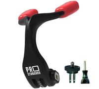 Pro Standard Grill Mount 4.0 - Heat Moldable Bite Mount - Compatible with GoPro, DJI, Garmin and All Action Cameras (Black/Red)