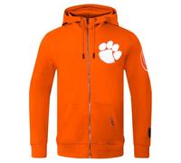 Pro Standard Mens/Male College Classic Chenille Double Knit Full-Zip Hoodie Hooded Sweatshirt, Orange, M
