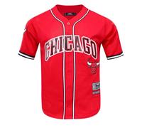 Pro Standard Mens NBA Chicago Bulls Mesh Button Down Mesh Top Black L