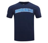 Pro Standard Mens NBA Dallas Mavericks Classic Chenille Short Sleeve Tee Midnight Navy L