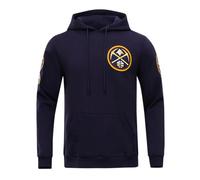 Pro Standard Mens NBA Denver Nuggets Classic Chenille Pull Over Hoodie Midnight Navy L