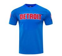 Pro Standard Mens NBA Detroit Pistons Classic Chenille Short Sleeve Tee Royal Blue 2XL
