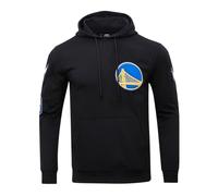 Pro Standard Mens NBA Golden State Warriors Classic Chenille Pull Over Hoodie Black M