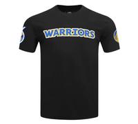 Pro Standard Mens NBA Golden State Warriors Classic Chenille Short Sleeve Tee Black S