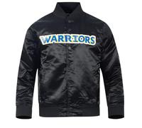 Pro Standard Mens NBA Golden State Warriors Classic Satin Jacket Black XL
