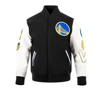 Pro Standard Mens NBA Golden State Warriors Classic Varsity Jacket Black/White M60030 2XL