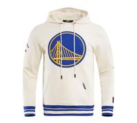 Pro Standard Mens NBA Golden State Warriors Retro Classics Pull Over Hoodie Eggshell/Royal Blue 2XL