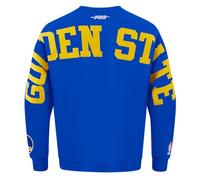 Pro Standard Mens NBA Golden State Warriors Wingspan Sweatshirt Royal Blue L