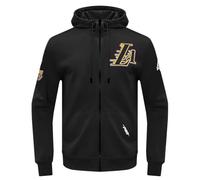 Pro Standard Mens NBA Los Angeles Lakers Classic Chenille Full Zip Hoodie Black M