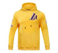 Pro Standard Mens NBA Los Angeles Lakers Classic Chenille Pull Over Hoodie Yellow L