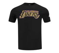 Pro Standard Mens NBA Los Angeles Lakers Classic Chenille Short Sleeve Tee Black 2XL