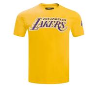 Pro Standard Mens NBA Los Angeles Lakers Classic Chenille Short Sleeve Tee Yellow XL