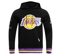 Pro Standard Mens NBA Los Angeles Lakers Retro Classics Pull Over Hoodie Black/Purple/Yellow XL