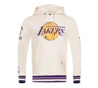 Pro Standard Mens NBA Los Angeles Lakers Retro Classics Pull Over Hoodie Eggshell/Purple 2XL