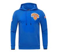 Pro Standard Mens NBA New York Knicks Classic Chenille Pull Over Hoodie Royal Blue L