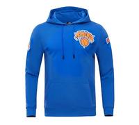 Pro Standard Mens NBA New York Knicks Classic Chenille Pull Over Hoodie Royal Blue XL