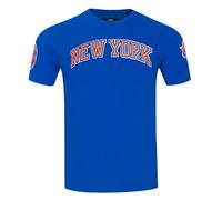 Pro Standard Mens NBA New York Knicks Classic Chenille Short Sleeve Tee Royal Blue 2XL