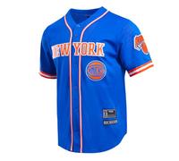 Pro Standard Mens NBA New York Knicks Mesh Button Down Mesh Top Royal Blue L