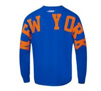 Pro Standard Mens NBA New York Knicks Wingspan Long Sleeve Tee Royal Blue 3XL