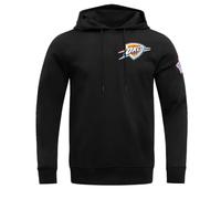 Pro Standard Mens NBA Oklahoma City Thunder Classic Chenille Pull Over Hoodie Black 3XL