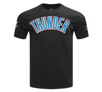 Pro Standard Mens NBA Oklahoma City Thunder Classic Chenille Short Sleeve Tee Black 2XL