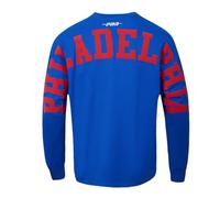 Pro Standard Mens NBA Philadelphia 76ers Wingspan Long Sleeve Tee Royal Blue S