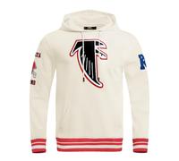 Pro Standard Mens NFL Atlanta Falcons Retro Classics Pull Over Hoodie Eggshell/Red L