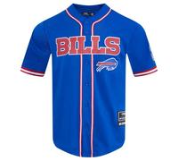Pro Standard Mens NFL Buffalo Bills Mesh Button Down Top Royal Blue/Red XL
