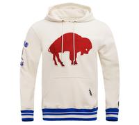 Pro Standard Mens NFL Buffalo Bills Retro Classics Pull Over Hoodie Eggshell/Royal Blue 2Xl