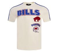 Pro Standard Mens NFL Buffalo Bills Retro Classics Taping Tee Eggshell/Royal Blue 2XL