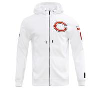 Pro Standard Mens NFL Chicago Bears Classic Chenille Full Zip Hoodie White S