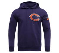 Pro Standard Mens NFL Chicago Bears Classic Chenille Pull Over Hoodie Midnight Navy L