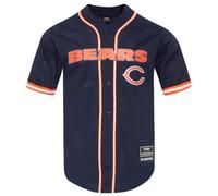 Pro Standard Mens NFL Chicago Bears Mesh Button Down Mesh Top Midnight Navy/Orange M