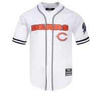Pro Standard Mens NFL Chicago Bears Mesh Button Down Top White/Midnight Navy 2XL