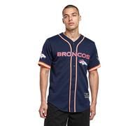 Pro Standard Mens NFL Denver Broncos Mesh Button Down Top Midnight Navy/Orange L