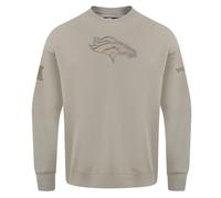 Pro Standard Mens NFL Denver Broncos Neutral Crewneck Sweatshirt Taupe L
