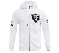 Pro Standard Mens NFL Detroit Lions Classic Chenille Full Zip Hoodie White 2Xl