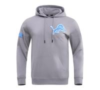 Pro Standard Mens NFL Detroit Lions Classic Chenille Pull Over Hoodie Gray L