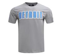 Pro Standard Mens NFL Detroit Lions Classic Chenille Short Sleeve Tee Gray L