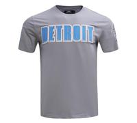 Pro Standard Mens NFL Detroit Lions Classic Chenille Short Sleeve Tee Gray XL