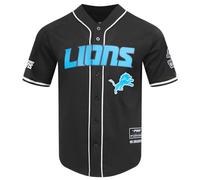 Pro Standard Mens NFL Detroit Lions Mesh Button Down Top Black M