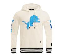 Pro Standard Mens NFL Detroit Lions Retro Classics Pull Over Hoodie Eggshell/Black M