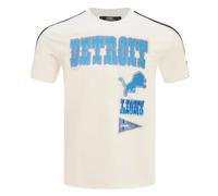 Pro Standard Men's NFL Detroit Lions Retro Classics Taping Tee Eggshell/Black 3XL