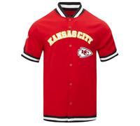 Pro Standard Mens NFL Kansas City Chiefs Classic Chenille Button Down Red/Black 2XL